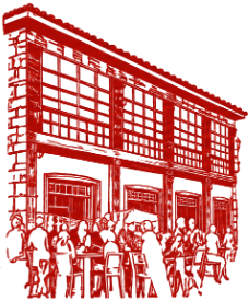 Ilustración tradicional Asador La Antigua